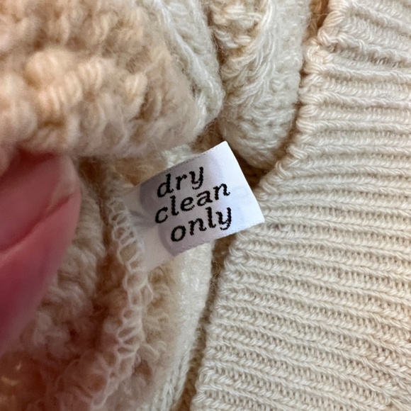 Pendleton cable knit beige 100% virgin wool size large - Picture 4 of 8